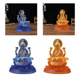 Hindu Saraswati Sitting On Lotus Figurines Collectible Exquisite Craftsmanship Saraswati Statue for Shelves Decoration Ornaments