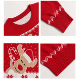 Christmas Family Matching Sweaters Mum Daughter Pullover Dad Son Cartoon Loose Jumper Boys Girls Casual Knitted Autumn Clothes