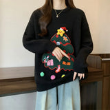 Red Christmas Pullover Sweater For Women In Autumn And Winter 2025 Women's Casual Versatile O Neck Knitted Sweater New Casual