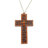 Vintage Cross Pendant Necklace with Secret Compartment Cross Necklace 3D Printed Charm Jewelry Necklace for Women Men