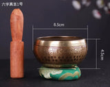 Nepal Large Bowl Singing 20cm Copper Handmade Buddha Bowls Tibetan Yoga Bowl Meditation Tools Buddha Sound Bowls Awareness Set