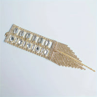 Fashion Long Tassel Rhinestone Bracelet Hand Jewelry for Women Bridal Crystal Bracelets Wedding Jewellery