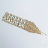 Fashion Long Tassel Rhinestone Bracelet Hand Jewelry for Women Bridal Crystal Bracelets Wedding Jewellery