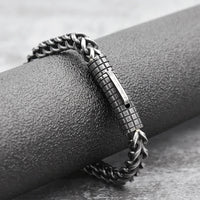 Bracelet Men's Stainless Steel Chain Punk Motorcycle Accessories Charm Bracelets Magnetic Clasp Vintage Jewelry Gifts Boyfriend
