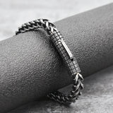 Bracelet Men's Stainless Steel Chain Punk Motorcycle Accessories Charm Bracelets Magnetic Clasp Vintage Jewelry Gifts Boyfriend