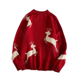 Christmas Sweater Women Autumn Winter Korean Loose Pullover Deer Sweater Men and Woman Oversized Sweaters Couples
