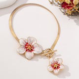 European and American punk style metal alloy fashionable color enamel glaze flower anklets, beach travel vacation jewelry