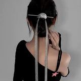 Fashion Silver Color Chain Hairpins Women Braid Headband Long Tassel DIY Hairwear Accessories Statement Jewelry 2025 Trending