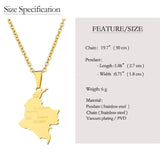 2024 New fashion stainless steel Columbia map with city necklace for women and men couples ethnic style accessory collarbone cha