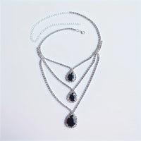 New Fashion Rhinestone Collar Necklace Jewelry Women's Luxury Shiny Evening Party Crystal Necklace Jewelry Wearing Accessories