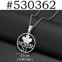 Canada Flag and Map Necklaces For Women Stainless Steel Canadian Maple Leaf Jewelry #530362