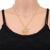 2024 new fashion stainless just Syria map pendant necklace temperament everything collarbone chain birthday anniversary gift