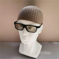 Winter Knitted Muslim Men Prayer Hats Unisex Beanies Cap Warm Islamic Ramadan Jewish Kippah Homme Hat Men's Wrap Head Caps