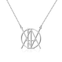 Personalized Logo Name Necklace Custom Monogram Pendant Unique Minimalist Design Name Necklace for Women Anniversary Gift