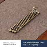 Creative Incense Holder Boat Fishing Men Insence Burner Sandalwood Incense Sticks Burners Aromatherapy Ornament Tea Room Decor