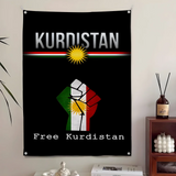 Kurdistan FLAG Pattern Clear HD Flag Home&Garden Outdoor Microfiber Printed Decoration Background Art Banner