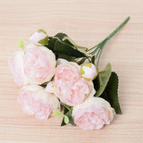 Silk Artificial Flower Rose Peony Bouque Home Decoration Bridal Holding Flower Wedding Decor Bouquet DIY Fake Flower Arrangement