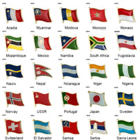 Country Flag Badge Flag Brooch National Flag Lapel Pin International Travel Pins Collections