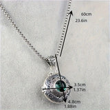 Retro Gawu Box Pendant Can Open Photo Box Sachet Necklace Women's Trendy Jewelry Commemorative Gift