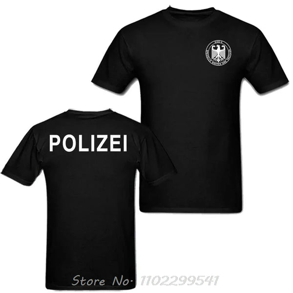 Unit Polizei Men Germany GSG 9 Counter Terrorism Special t-shirt Men Clothing Graphic T Shirt Harajuku Oversized Cotton Tees
