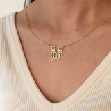Custom Name Necklace for Women Personalized Stainless Steel Men Pet Cat Pendant Link Chain Family Jewelry Birthday Party Gift