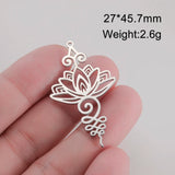Dawapara Unalome Pendant OM Lotus Flower Charm for Jewelry Making Stainless Steel Spiritual Yoga Symbol Buddhism Accessories