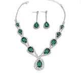 Ladies' Fashion Design Water Drop Series Set Necklace Earrings Jewelry Set Suitable for Wedding, Party, Festival Gifts