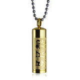 Stainless Steel Om Mani Padme Hum Prayer Wheel Mantra Buddhism Rotatable Necklace Cremation Jewelry Capsule Ash Urn Holder