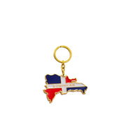 Anniyo Dominican Map Flag Key Chains Dominicans Country Map Jewelry Key Ring #1A62