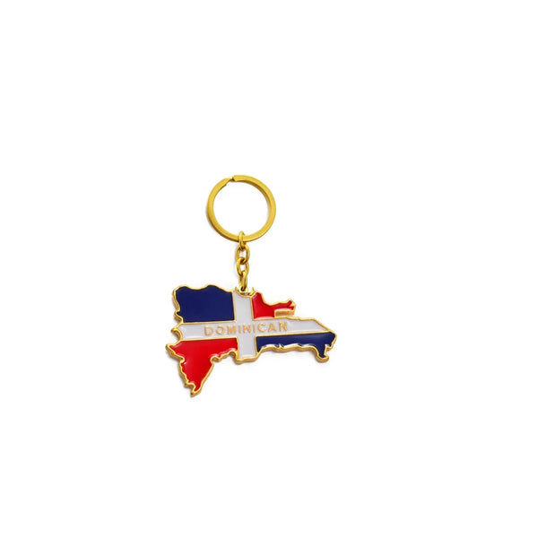 Anniyo Dominican Map Flag Key Chains Dominicans Country Map Jewelry Key Ring #1A62