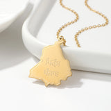MYDIY Custom Punjab Necklace Personalized Map Necklace Birthday Gift for Girlfriend Couple Jewelry Mother's Day Gift for Her