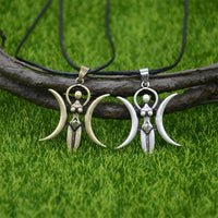 Nostalgia Fertility Ancient Greece Astarte Pregnancy Wicca Pagan Triple Moon Goddess Womens Pendants Necklaces