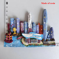 Hong Kong Refrigerator Magnets Tourism wood PVC Resin Fridge magnet Decoration Victoria Harbour Convention and Exhibition Centre