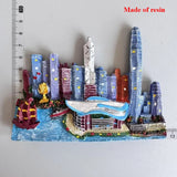 Hong Kong Refrigerator Magnets Tourism wood PVC Resin Fridge magnet Decoration Victoria Harbour Convention and Exhibition Centre