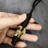 Vintage Hand-knitted Lanyard Keychain Biker helmet Pendant Paracord Rope weave Accessories Bag Hanging Handmade Car Keyring