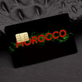 Morocco Map Flag  Card Stickers  Holographic Sticker Film Skin Cover for Credit Debit Card
