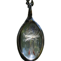 Подвеска На Шею Dandelion Dried Flower Pendant Necklace Charm Natural Dandelion Glass Ball Transparent Wish Glass Vial Jewelry