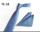 Royal Striped Paisley Ties For Men Luxury 8cm Necktie Pocket Square Cufflinks Gift Set Jacquard Weave Tie Suit Accessories