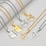 2025 NWE Corsica Flag Pendant Necklaces Sardinia Jewelry for Women Girl Stainless Steel Corse Sardegna #120462