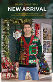 Men Women Xmas Sweatshirt 3D Christmas Wine Glass Bell The Gingerbread Man Print Ugly Christmas Sweater Holiday Party Jumper Top