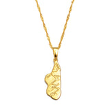 Anniyo Madagascar Map Pendant Necklaces for Women Girls Jewelry African Malagasy Maps  #201902