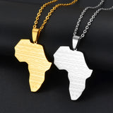 Anniyo Africa Map Pendant Necklaces African Jewelry Hip-Hop Party Wedding Charms Stainless Steel @200821