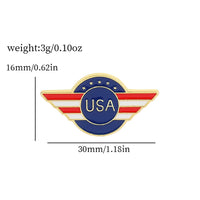 USA Flag Lapel Pin Cute Coat of Arms of United States American Map Flag National Emblem Brooch Button Badges Lapel Pins