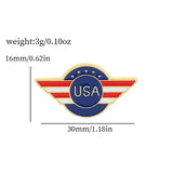 USA Flag Lapel Pin Cute Coat of Arms of United States American Map Flag National Emblem Brooch Button Badges Lapel Pins