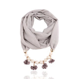 Ahmed Autumn and Winter Fashion Rhinestone Leopard Head Pendant Leopard Scarf Necklace For Women New Neckerchief Scarves Jewelry