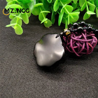 Obsidian Rose Pendant Personalized Black Rose Hand-carved Fashion Couple Rose Pendant High-grade Gifts