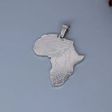 2pcs No Fade Africa Map Charms Stainless Steel Pendant for Jewelry Making Necklace Keychain Rune Eye of Horus Talisman DIY Craft