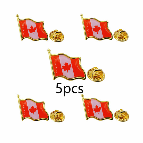 Canada Flag Lapel Pins - Bulk Pack Canada National Emblem Badges for Jackets Hats Backpacks And Clothes