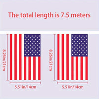 24pcs/set US American String Flag Banner for Patriotic Events 4th of July Independence Day Supplies Sport Bar Bunting Decor