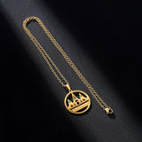 N5KA Trendy Ethnic Yazdi Lalish Temple Pendant Necklace Ornament Fashionable Neck Chains Adornment for Gatherings Parties